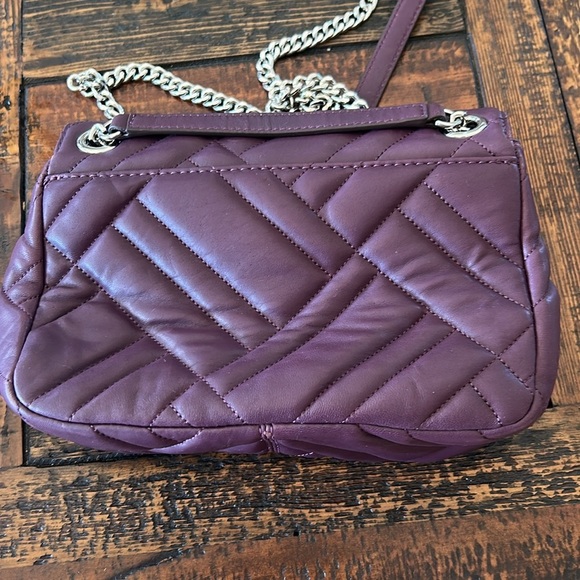 Michael Kors Purple Quilted Shoulder with Chain Strap Bag - Picture 9 of 10